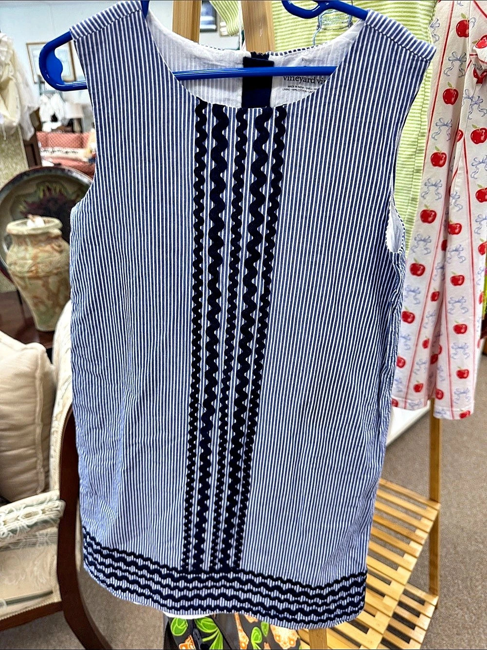Vineyard Vines Striped Sleeveless Top Blue & White Size 8